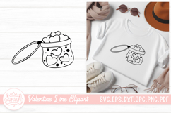 Full Of Heart Outline SVG Element For Valentines Day Clipart Product Image 1