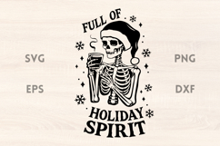 Full of Holiday Spirit Sarcastic Christmas SVG Product Image 3