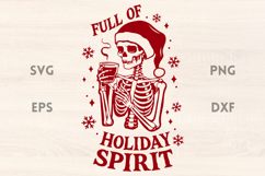 Full of Holiday Spirit Sarcastic Christmas SVG Product Image 4