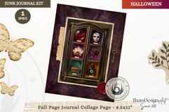 Gothic Haunted House Halloween Junk Journal collage page Product Image 1