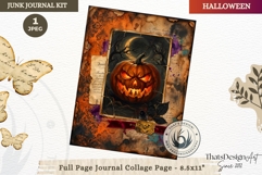 Gothic Haunted House Halloween Junk Journal collage page Product Image 1