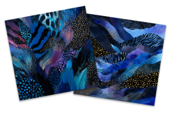Dark Blue Animal Texture Digital Paper Product Image 2
