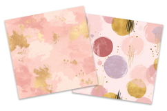 Blush Abstract Gold Digital Paper Pack Product Image 2