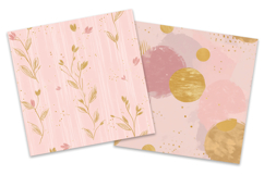 Blush Botanical Gold Digital Paper Pack Product Image 3