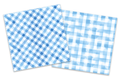 Blue Gingham Digital Paper Pack Product Image 3