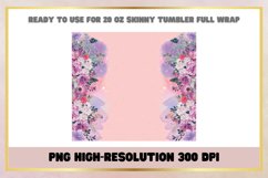 Flowers watercolor 20 oz Skinny Tumbler Sublimation Wrap Product Image 2