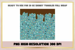 Sprinkles Rainbow Dripping 20 oz Skinny Tumbler Sublimation Product Image 2