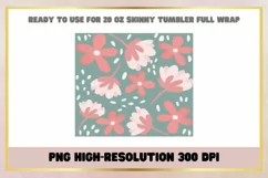 Flowers 20 oz Skinny Tumbler Sublimation Wrap Product Image 2