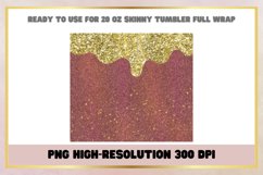 Purple Glitter watercolor 20 oz Skinny Tumbler Wrap Product Image 2