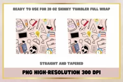 Back to school teacher 20 Oz Skinny Tumbler sublimation Product Image 2