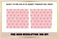 Valentine Hearts 20 oz Skinny Tumbler Sublimation Wrap Product Image 2