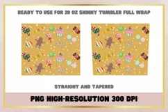 Christmas Cookie Coffee 20 Oz Skinny Tumbler sublimation Product Image 2