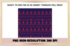 Knitted Christmas 20 oz Skinny Tumbler Wrap Sublimation Product Image 2