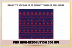 Knitted Christmas 20 oz Skinny Tumbler Wrap Sublimation Product Image 2