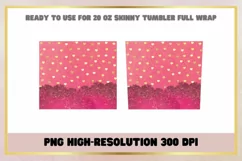 Valentine Hearts 20 oz Skinny Tumbler Wrap Sublimations Product Image 2