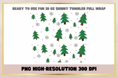 20 Oz Skinny Tumbler Christmas Trees Sublimation Product Image 2