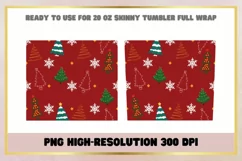 Christmas Trees 20 oz Skinny Tumbler Wrap Sublimations Product Image 2