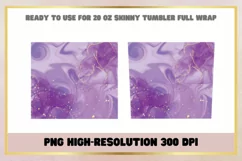 Purple Marble 20 oz Skinny Tumbler Wrap Sublimation Product Image 2
