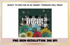 Flower Mom 20 oz Skinny Tumbler Wrap Product Image 2