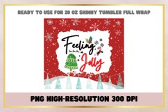 Feeling jolly Christmas 20 oz Skinny Tumbler Sublimation Product Image 2