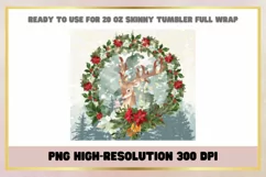Christmas deer 20 Oz Skinny Tumbler Sublimation Product Image 2