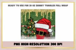 Christmas 20 oz Skinny Tumbler Wrap Sublimation Product Image 2