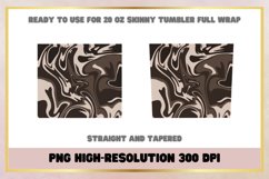 Liquid Marble Brown Vintage Abstract 20 Oz Skinny Tumbler Product Image 2