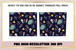 Boho Flowers 20 oz Skinny Tumbler Wrap Sublimations Product Image 2