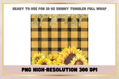 Sunflowers 20 oz Skinny Tumbler Wrap Sublimation Product Image 2