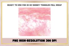 Pink Watercolor 20 oz Skinny Tumbler Sublimation Wrap Product Image 2