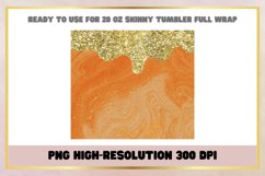 Marble Gold 20 oz Skinny Tumbler Wrap Sublimation Product Image 2
