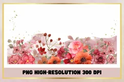 Watercolor Flowers Garden 16oz can glass Libbey wrap Product Image 2