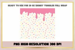 Sprinkles Rainbow Dripping 20 oz Skinny Tumbler Sublimation Product Image 2