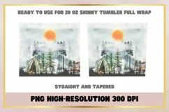 Camping Winter 20 Oz Skinny Tumbler sublimation Product Image 2