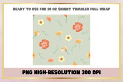 Flowers 20 oz Skinny Tumbler Sublimation Wrap Product Image 2