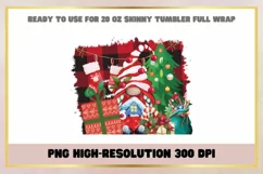 Christmas Plaid 20 Oz Skinny Tumbler Sublimation Product Image 2