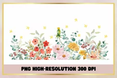 Watercolor Flowers Garden 16oz can glass Libbey wrap Product Image 2