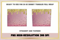 Christmas Glitter 20 Oz Skinny Tumbler sublimation Product Image 2