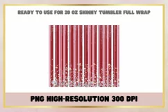 Christmas Glitter 20 oz Skinny Tumbler Sublimation Wrap Product Image 2