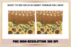 Vintage Sunflowers 20 oz Skinny Tumbler Wrap Sublimation Product Image 2
