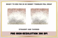 20 oz Skinny Glitter Tumbler Sublimation Wrap Product Image 2