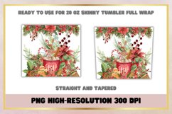 Coffee Christmas Sublimation 20oz Skinny Tumbler Wrap Product Image 2