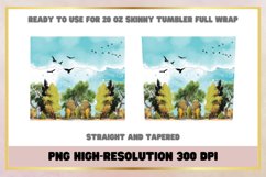 Watercolor Landscape 20 Oz Skinny Tumbler Sublimation Product Image 2