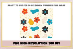 Watercolor Flowers Boho 20 oz Skinny Tumbler Sublimation Product Image 2