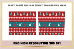 Christmas Trees 20 oz Skinny Tumbler Wrap Sublimation Product Image 2