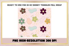 Flowers Boho Watercolor 20 oz Skinny Tumbler Sublimation Product Image 2