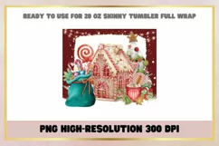 Christmas candy coffee 20Oz Skinny Tumbler Sublimation Product Image 2
