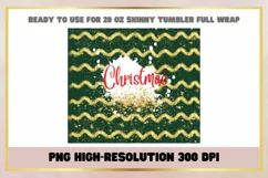 Christmas glitter 20Oz Skinny Tumbler Sublimation Product Image 2