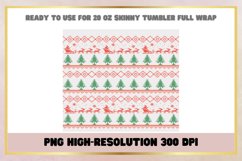 Knitted Christmas 20 oz Skinny Tumbler Wrap Sublimation Product Image 2