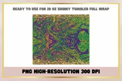 Mardi Gras 20 oz Skinny Tumbler Sublimation Wrap Product Image 2